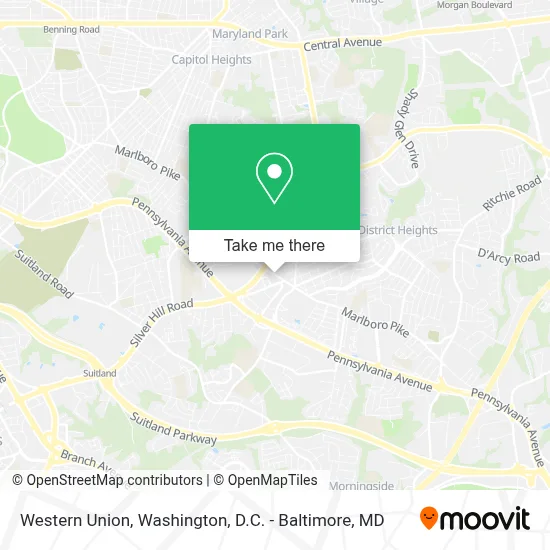 Western Union map