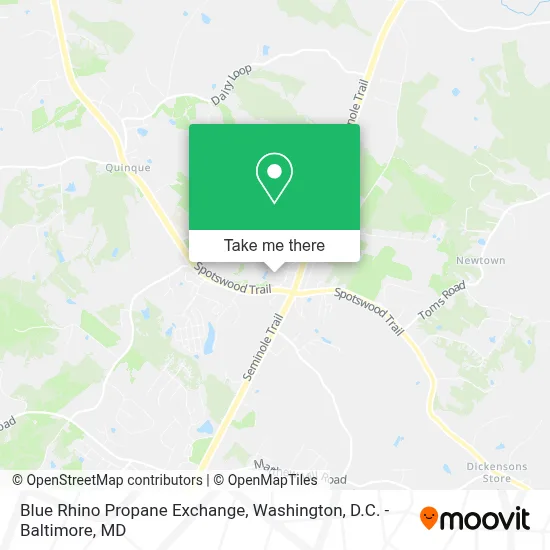 Blue Rhino Propane Exchange map