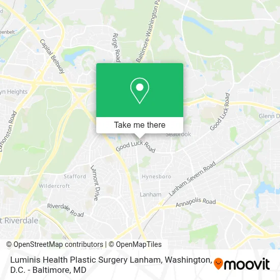 Luminis Health Plastic Surgery Lanham map