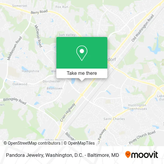 Pandora Jewelry map