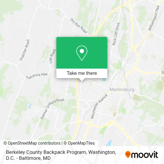 Berkeley County Backpack Program map