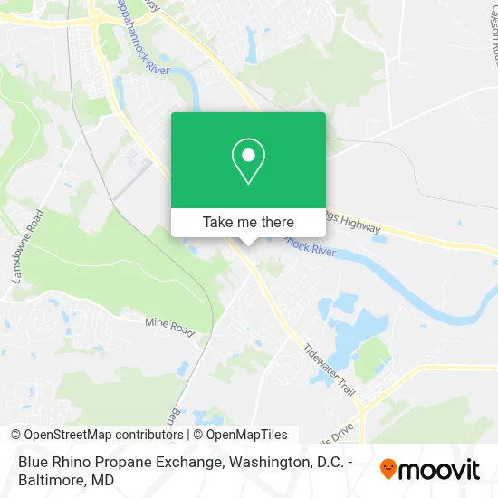 Blue Rhino Propane Exchange map
