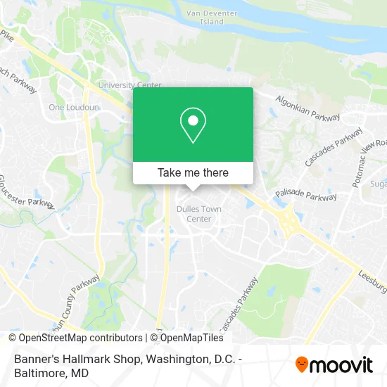 Banner's Hallmark Shop map