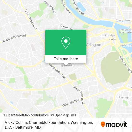Vicky Collins Charitable Foundation map