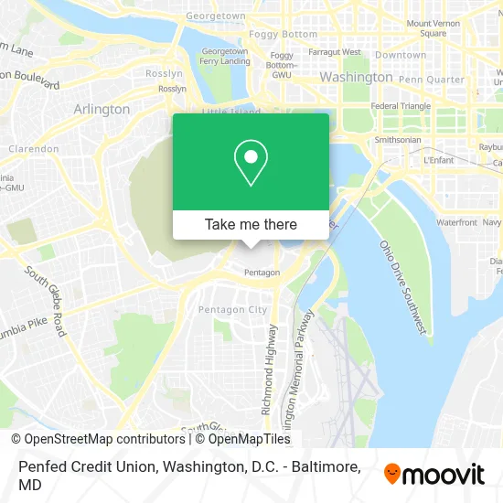 Penfed Credit Union map