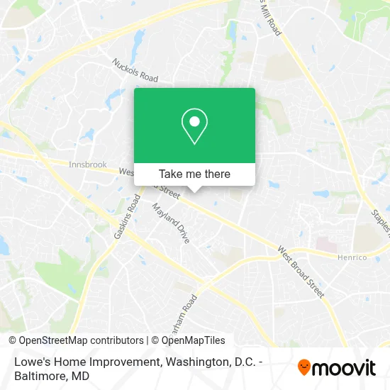 Lowe's Home Improvement map