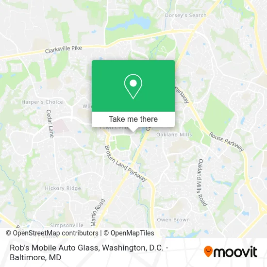 Rob's Mobile Auto Glass map