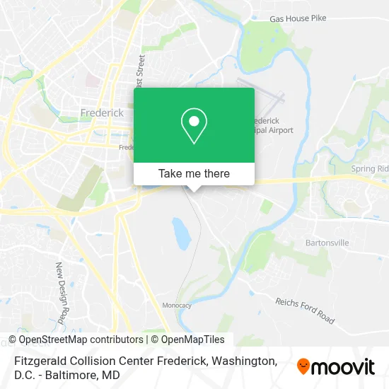 Fitzgerald Collision Center Frederick map