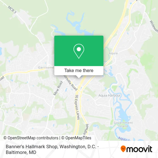Banner's Hallmark Shop map