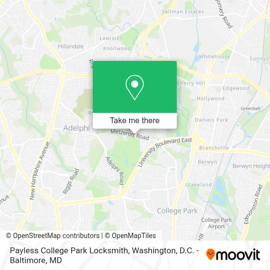 Payless College Park Locksmith map