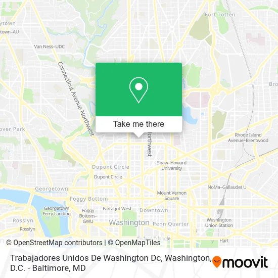 Trabajadores Unidos De Washington Dc map