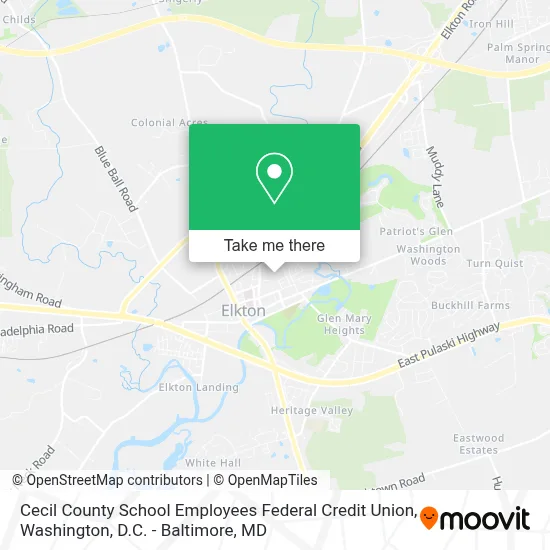 Cecil County School Employees Federal Credit Union map