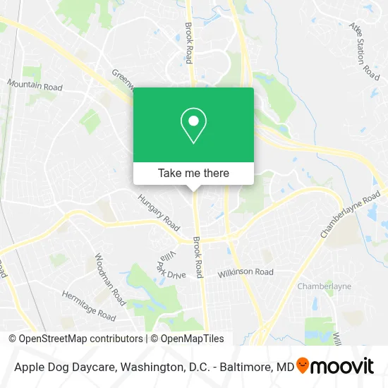 Apple Dog Daycare map