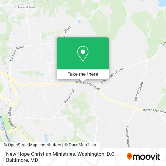 New Hope Christian Ministries map