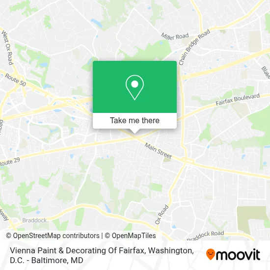 Vienna Paint & Decorating Of Fairfax map