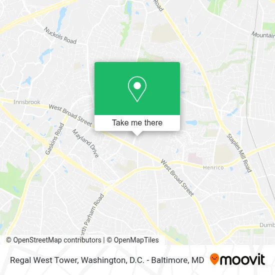 Regal West Tower map