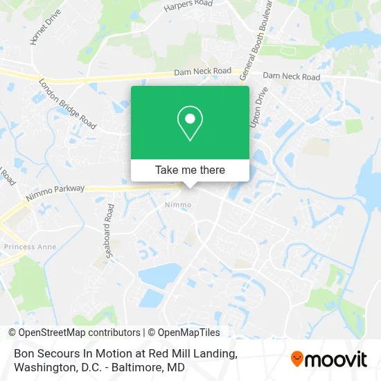 Bon Secours In Motion at Red Mill Landing map
