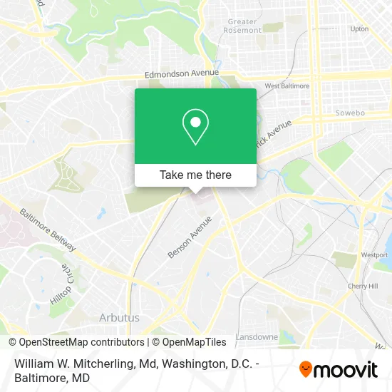 William W. Mitcherling, Md map