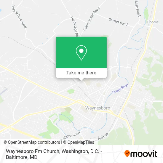 Waynesboro Fm Church map