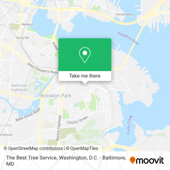 The Best Tree Service map