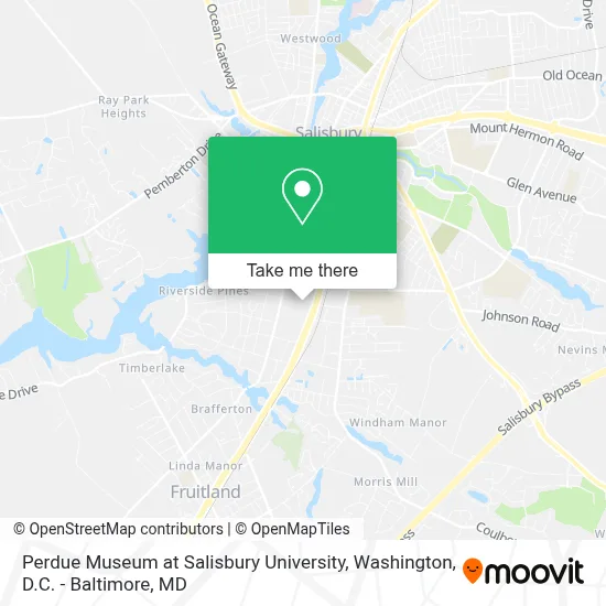Perdue Museum at Salisbury University map
