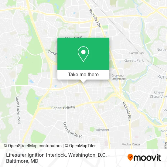 Lifesafer Ignition Interlock map