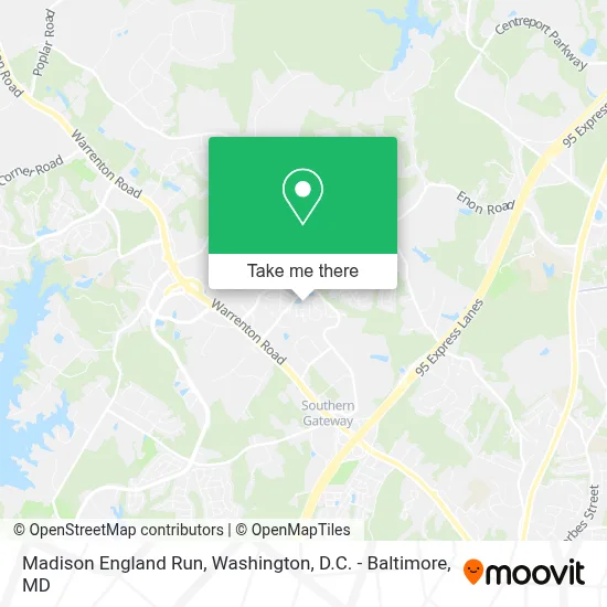 Madison England Run map