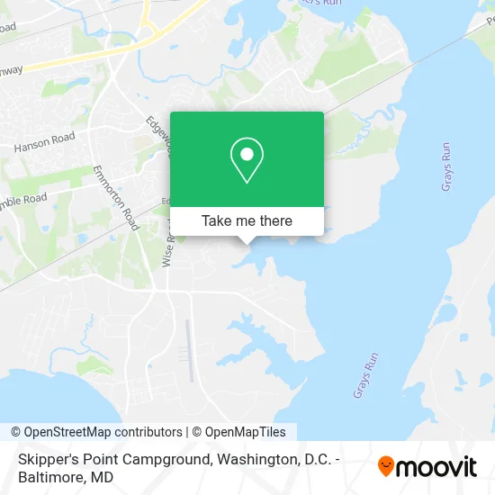 Skipper's Point Campground map