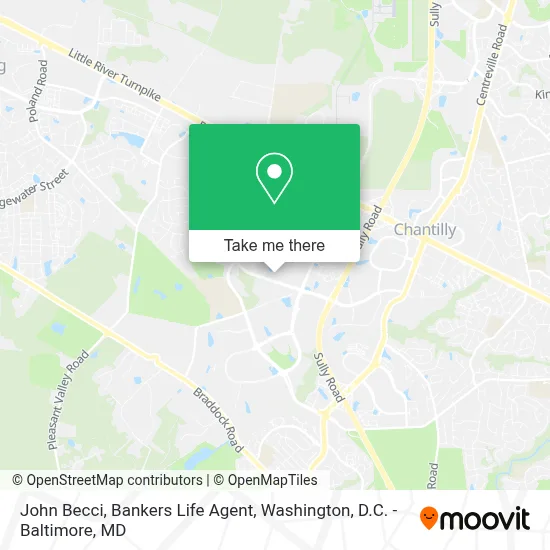 John Becci, Bankers Life Agent map