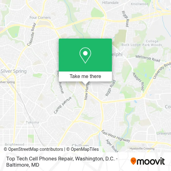 Top Tech Cell Phones Repair map