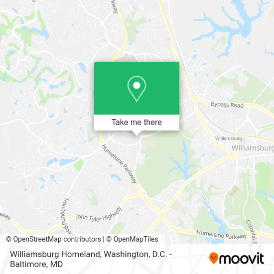 Williamsburg Homeland map
