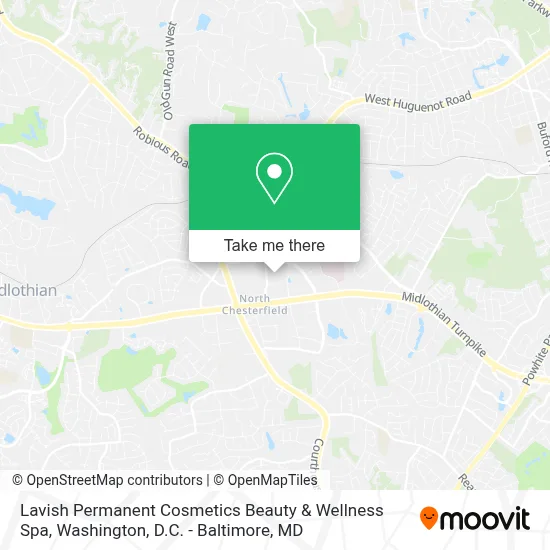 Lavish Permanent Cosmetics Beauty & Wellness Spa map
