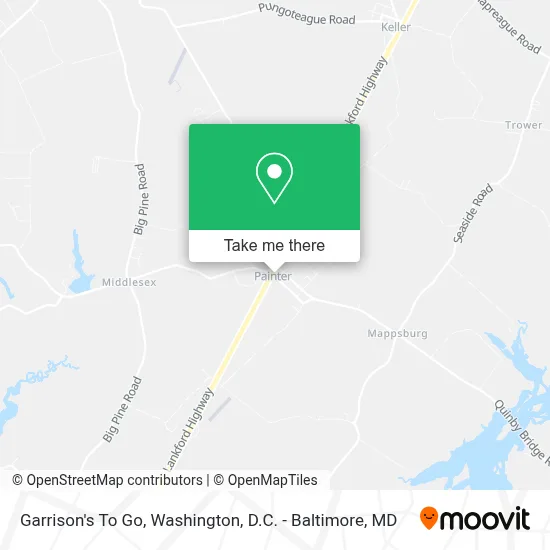 Garrison's To Go map