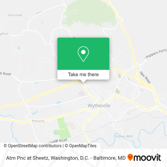 Atm Pnc at Sheetz map