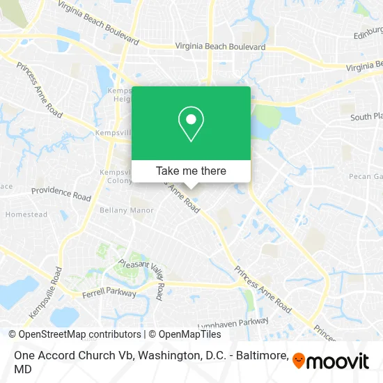 One Accord Church Vb map