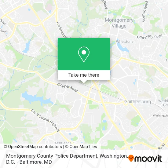 Montgomery County Police Department map