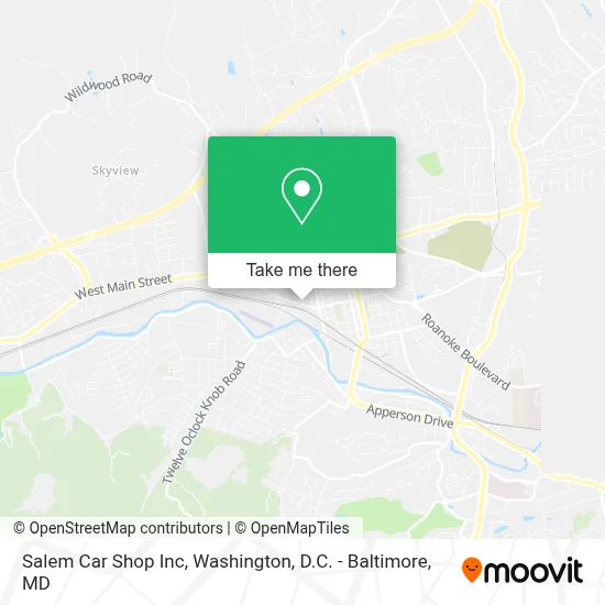 Salem Car Shop Inc map