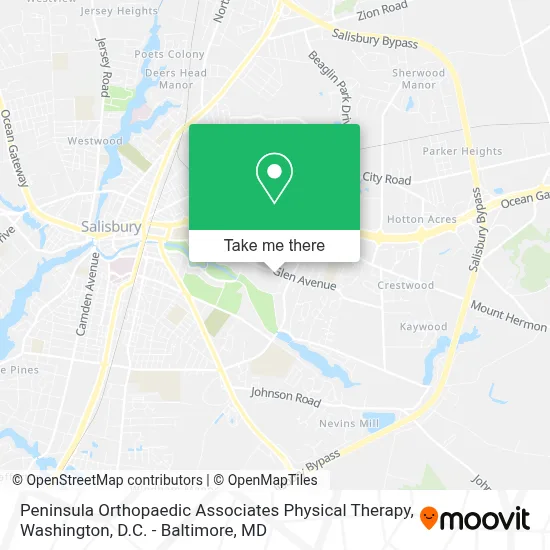 Peninsula Orthopaedic Associates Physical Therapy map