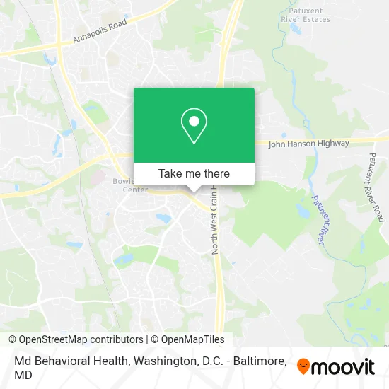 Md Behavioral Health map