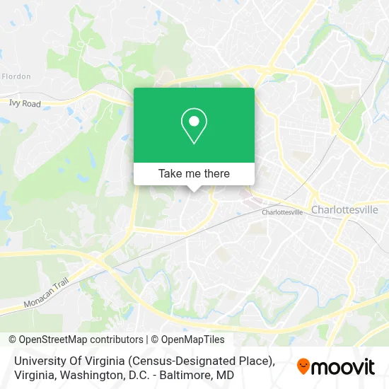 University Of Virginia (Census-Designated Place), Virginia map