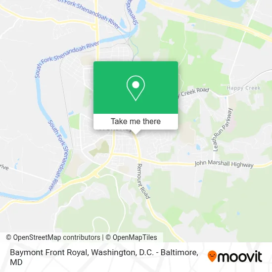 Baymont Front Royal map