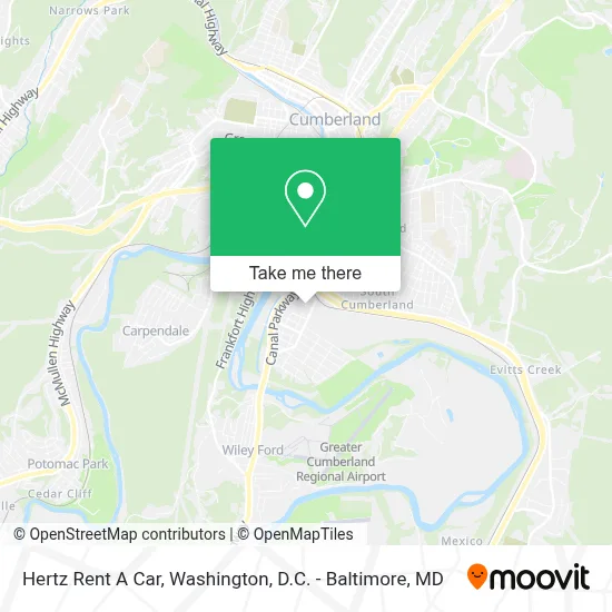 Hertz Rent A Car map