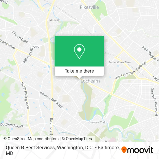 Queen B Pest Services map