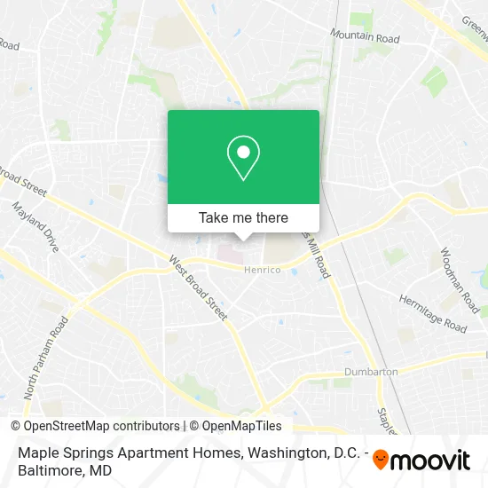 Maple Springs Apartment Homes map