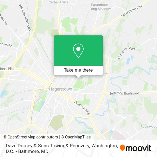 Dave Dorsey & Sons Towing& Recovery map