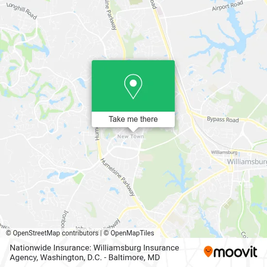 Nationwide Insurance: Williamsburg Insurance Agency map
