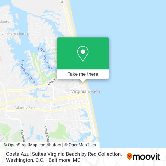 Costa Azul Suites Virginia Beach by Red Collection map