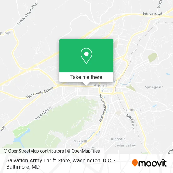 Salvation Army Thrift Store map