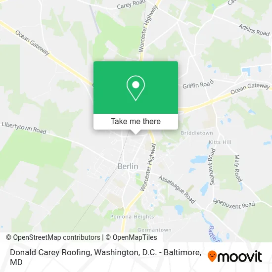 Donald Carey Roofing map