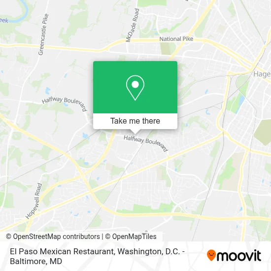 El Paso Mexican Restaurant map